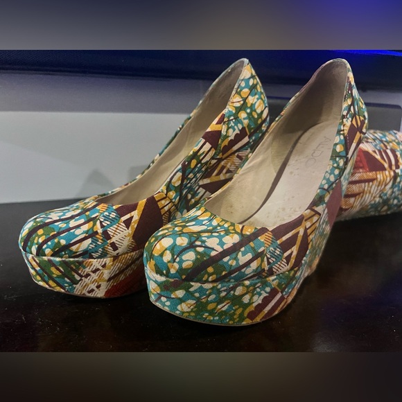 Wedge heels shoes and bag
